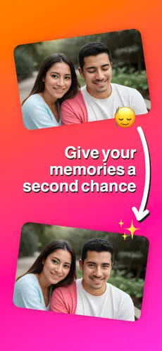 AI photo enhancement example